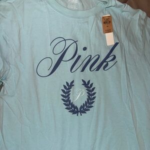 PINK Baby Blue Tshirt Small